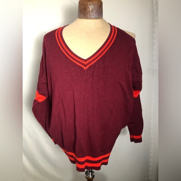 Womens Burgundy Sweater. Medium. Forever 21. Single Mom BreastCancer Fun… - Picture 1 of 8